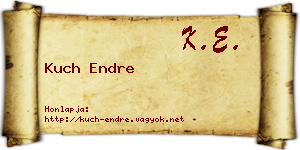 Kuch Endre névjegykártya