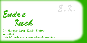 endre kuch business card